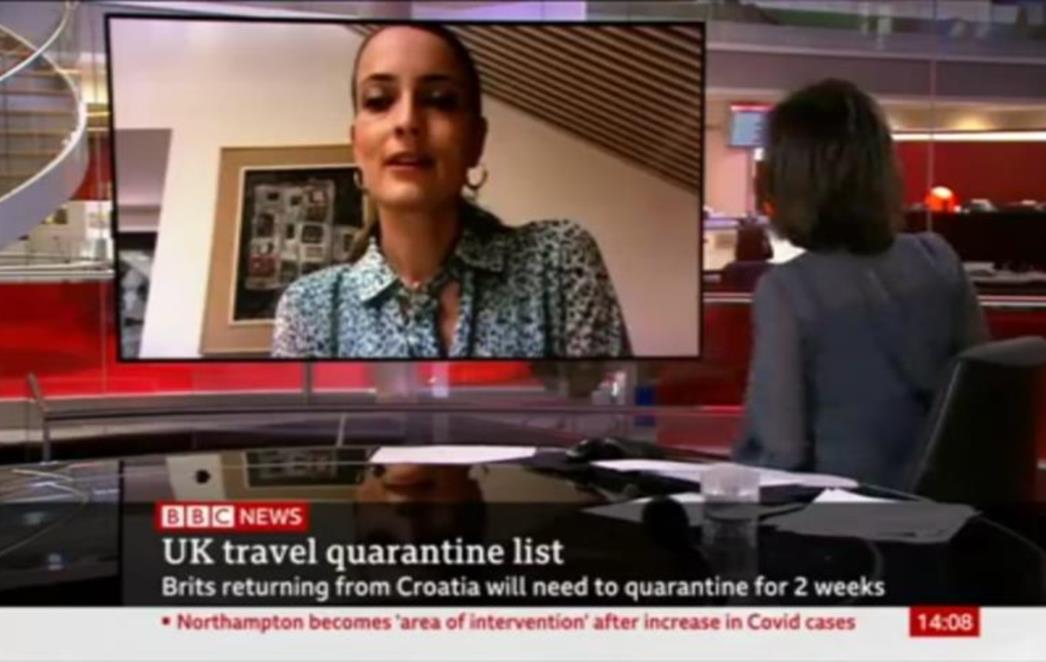 Intervju direktorice Turističke zajednice grada Dubrovnika za BBC News Channel