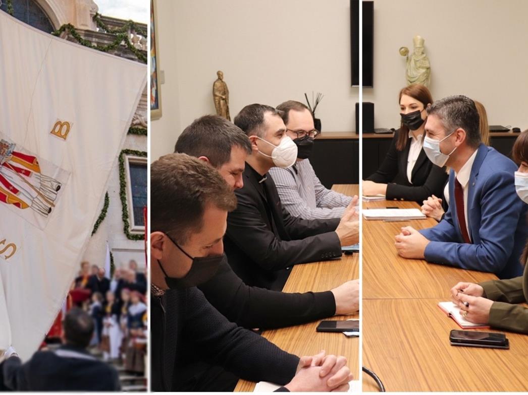 Prvi radni sastanak biskupa Glasnovića i gradonačelnika Frankovića
