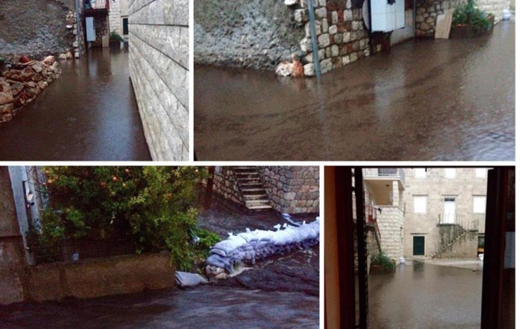 DRAMATIČNE SLIKE S PELJEŠCA: Odroni na sve strane, ulice potopljene, blato u kućama /FOTOGALERIJA/