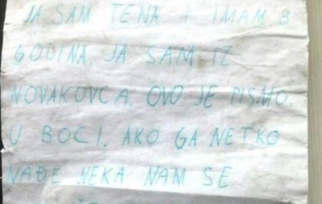NAKON DVIJE GODINE: Pronađeno pismo u boci koje je djevojčica iz Međimurja  bacila u Muru