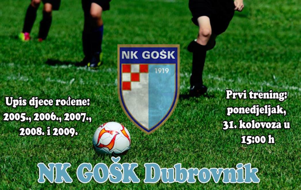 NOVOSTI IZ NK GOŠK: Od ove sezone i treninzi za prednatjecateljski uzrast!