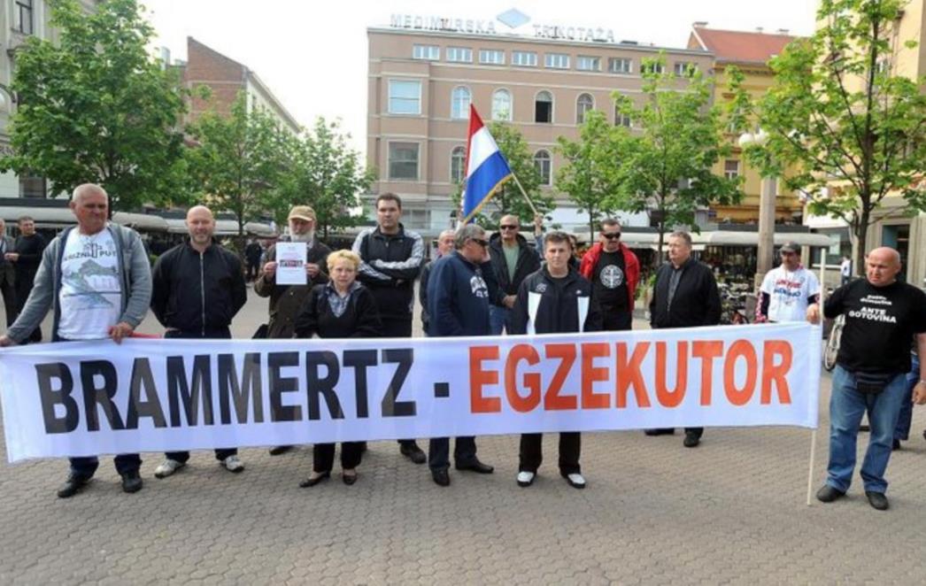 Prosvjed zbog Brammertzova posjeta Zagrebu