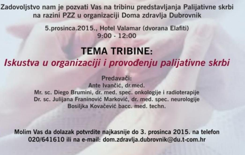 Iskustva u organizaciji palijativne  skrbi