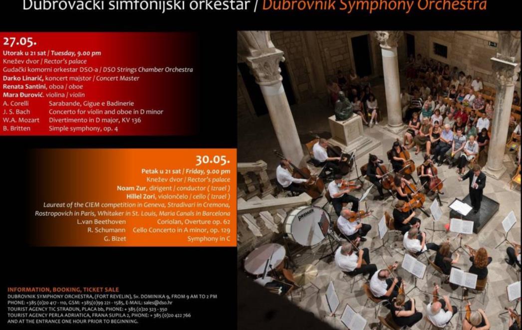 VEČERAS NE PROPUSTITE: Koncert Dubrovačkog simfonijskog orkestra u Kneževu dvoru