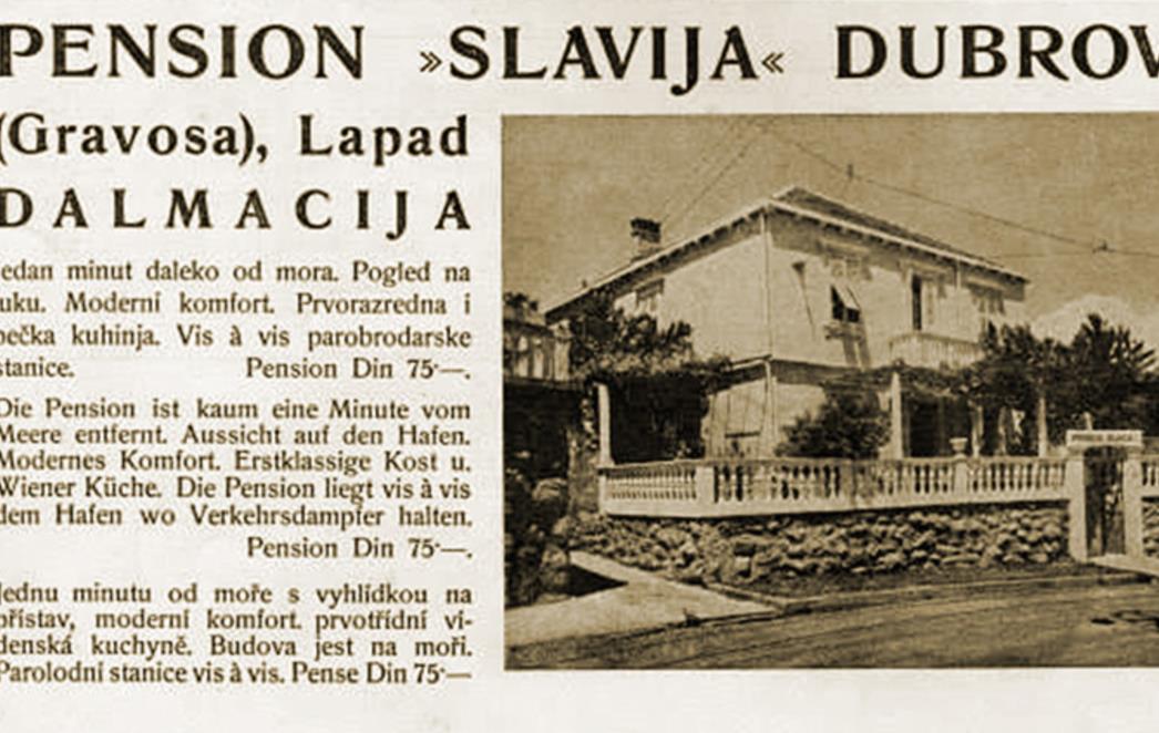 Smještajni kapaciteti koji su radili između dva svjetska rata u Lapadu – Pansion 'Slavija'