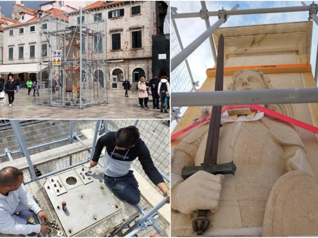 Nove aktivnosti na sanaciji oštećenja Orlandovog stupa