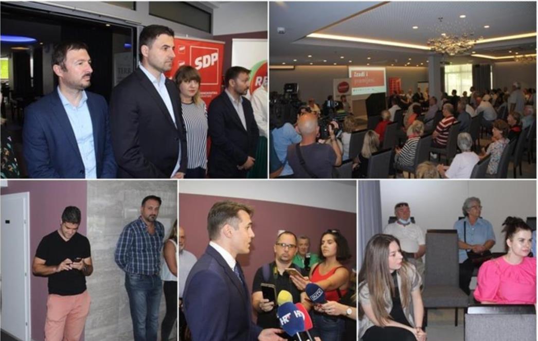 SDP RAČUNA NA PET MANDATA NA JUGU Bernardić: Glas za HDZ je glas za Škora, a glas za Škora je glas za HDZ (FOTO)