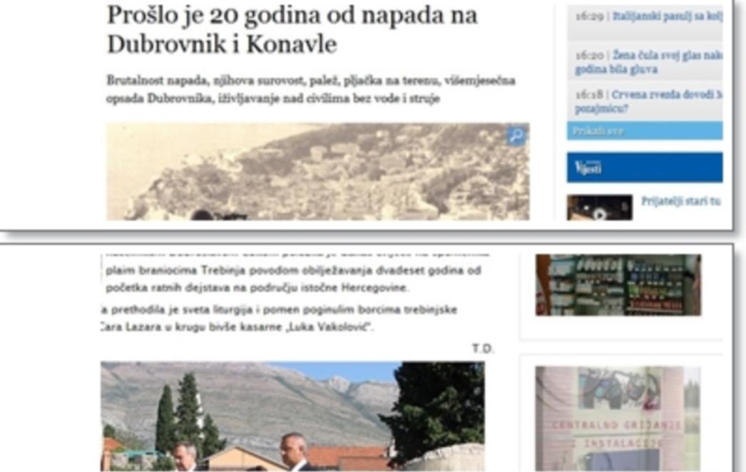 Crnogorski mediji podsjetili na dva desetljeća sramote zbog napada na Dubrovnik