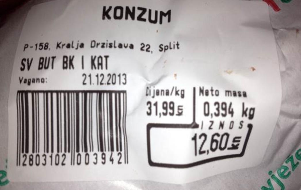 Evo dokaz da vas Konzum potkrada (FOTO)