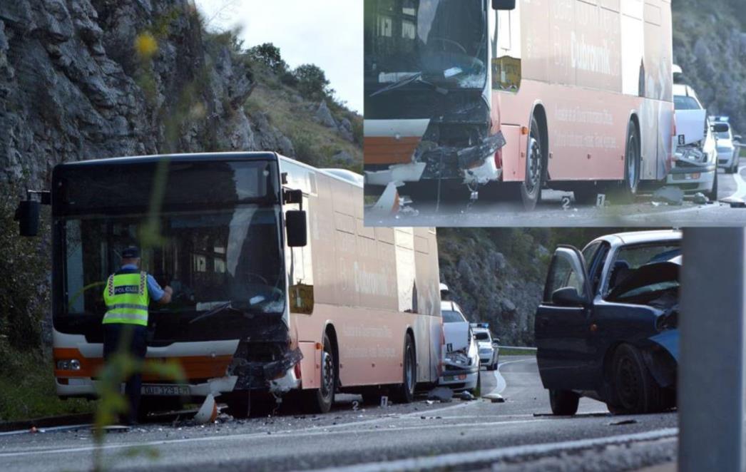 TEŠKA PROMETNA NESREĆA U DUBROVNIKU: U sudaru automobila i autobusa Libertasa smrtno stradao muškarac! /FOTO/