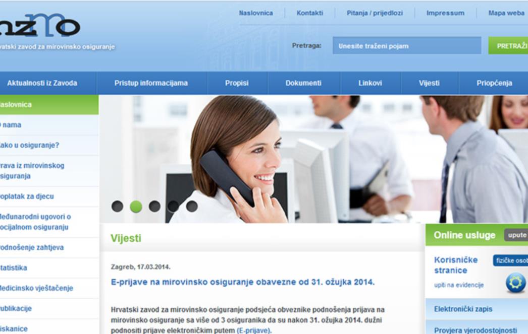 HZMO: E-prijave na mirovinsko osiguranje obavezne od 31. ožujka
