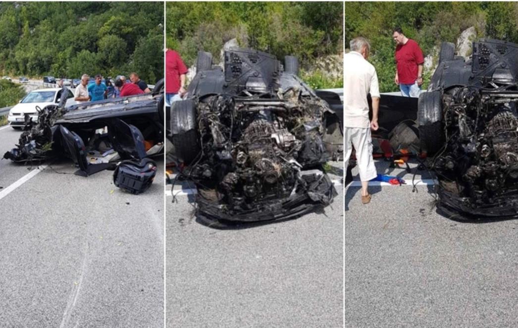 PROMETNA NESREĆA Automobil se prevrnuo naopako nasred ceste u Brsečinama (FOTO)