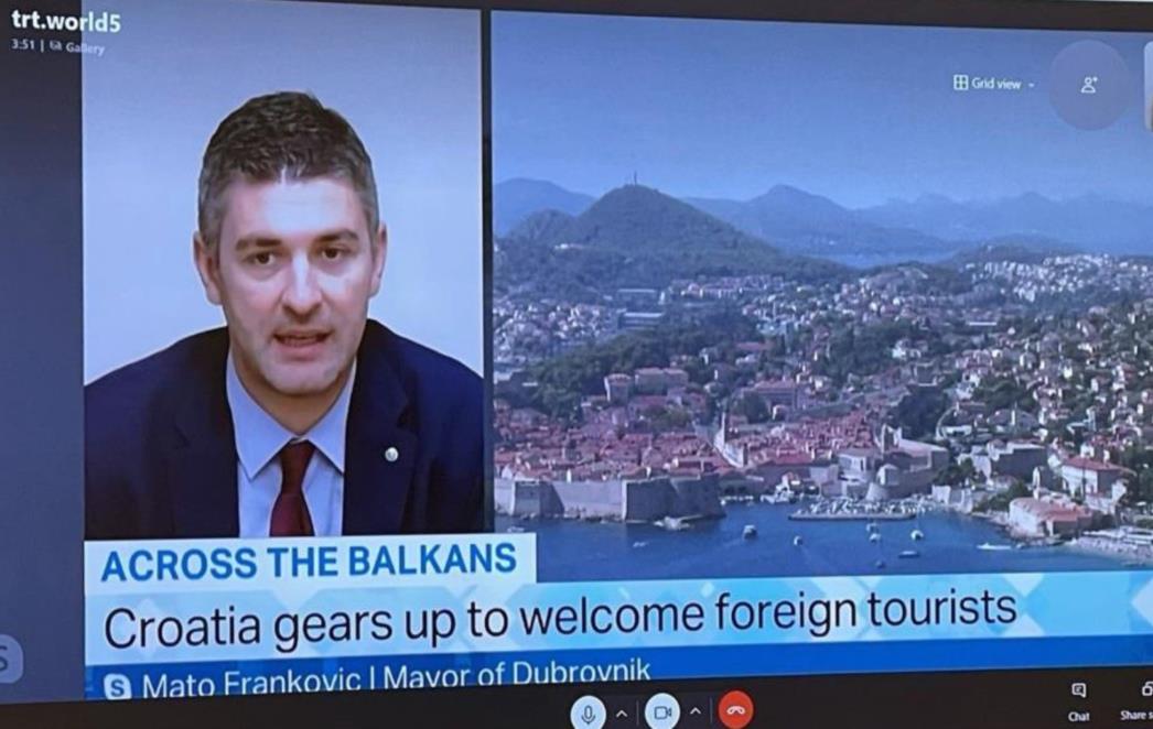 Gradonačelnik uživo za tursku televiziju TRT World: Pravo je vrijeme za posjetiti Dubrovnik