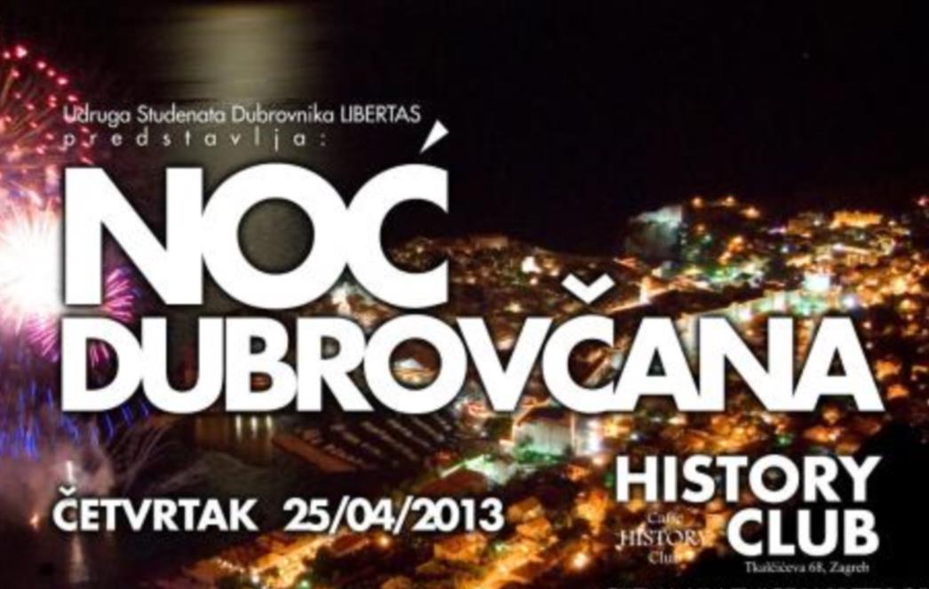 NE PROPUSTITE:  Noć  Dubrovčana u  Zagrebu!