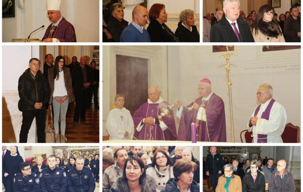 /FOTOGALERIJA/ Misa u katedrali za poginule branitelje, biskup Uzinić se osvrnuo i na blagdansko ozračje u Gradu
