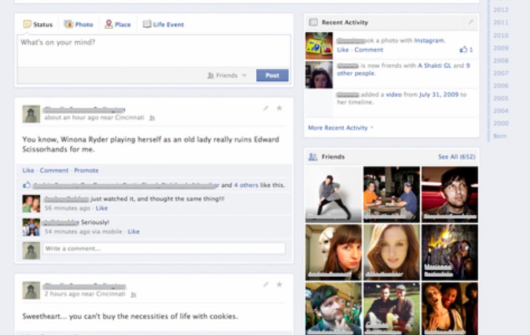 Facebook testira novi Timeline prikaz s jednom kolonom objava 