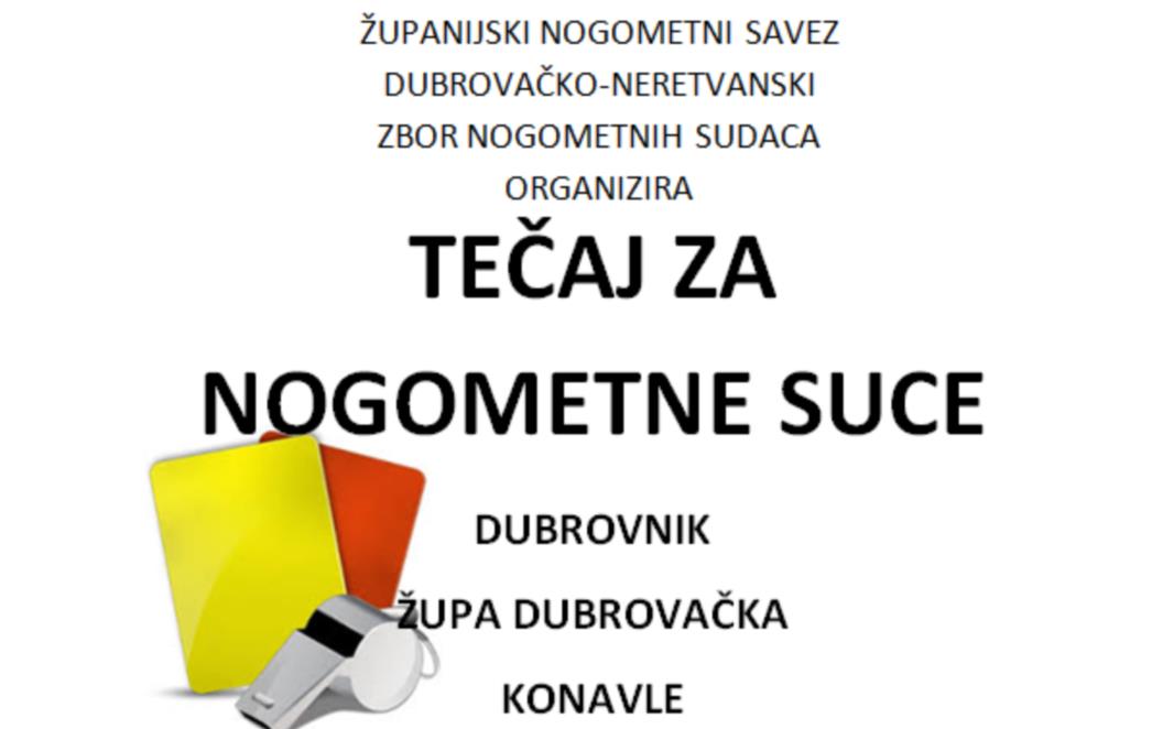 Tečaj za nogometne suce u Dubrovniku, Župi dubrovačkoj i Konavlima