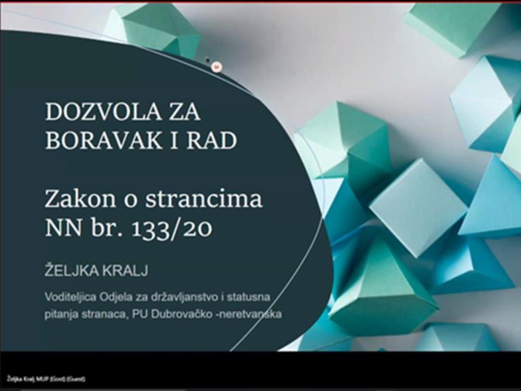 Održana online radionica „Zapošljavanje stranaca i postupak dobivanja radnih dozvola“