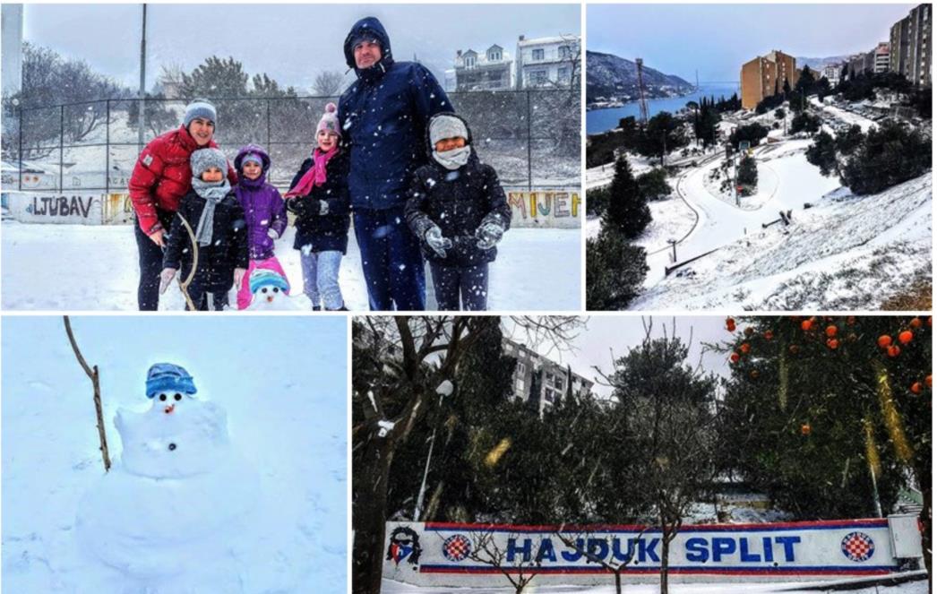 OVAKO SE UŽIVA Pogledajte zimsku  bajku  obitelji  iz Mokošice (FOTO)