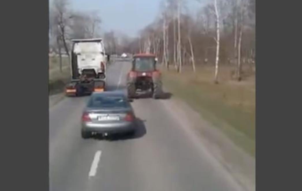 POGLEDAJTE OVU LUDU VOŽNJU: Pijan do daske sjeo u traktor! (VIDEO)