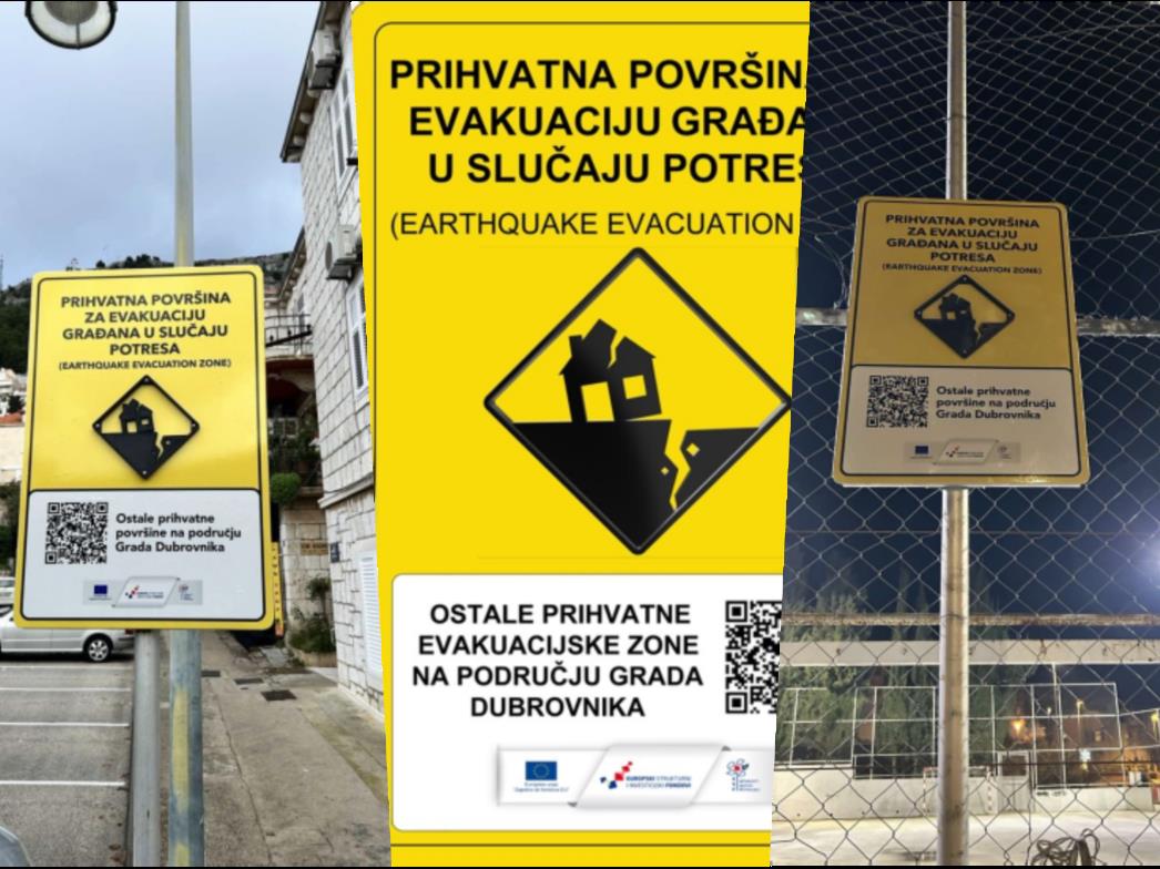 Dubrovnik prvi grad s označenim prihvatnim površinama u slučaju potresa