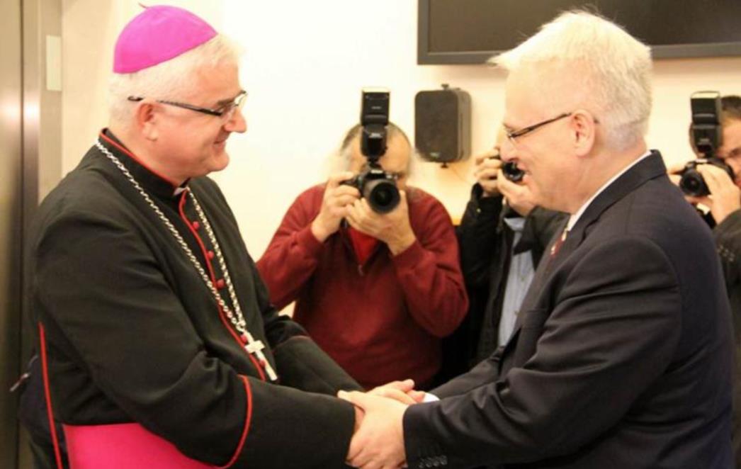 RAZGOVOR UGODNI: Predsjednik Josipović posjetio dubrovačkog biskupa Matu Uzinića (FOTO)