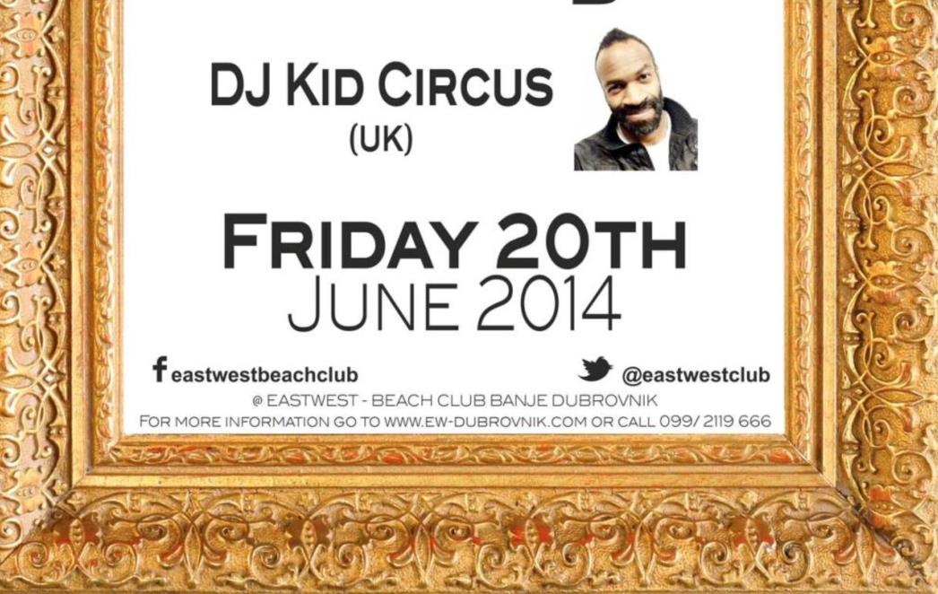 DJ KID CIRCUS zabavljat će vas ovaj petak u EastWestu na Banjama!