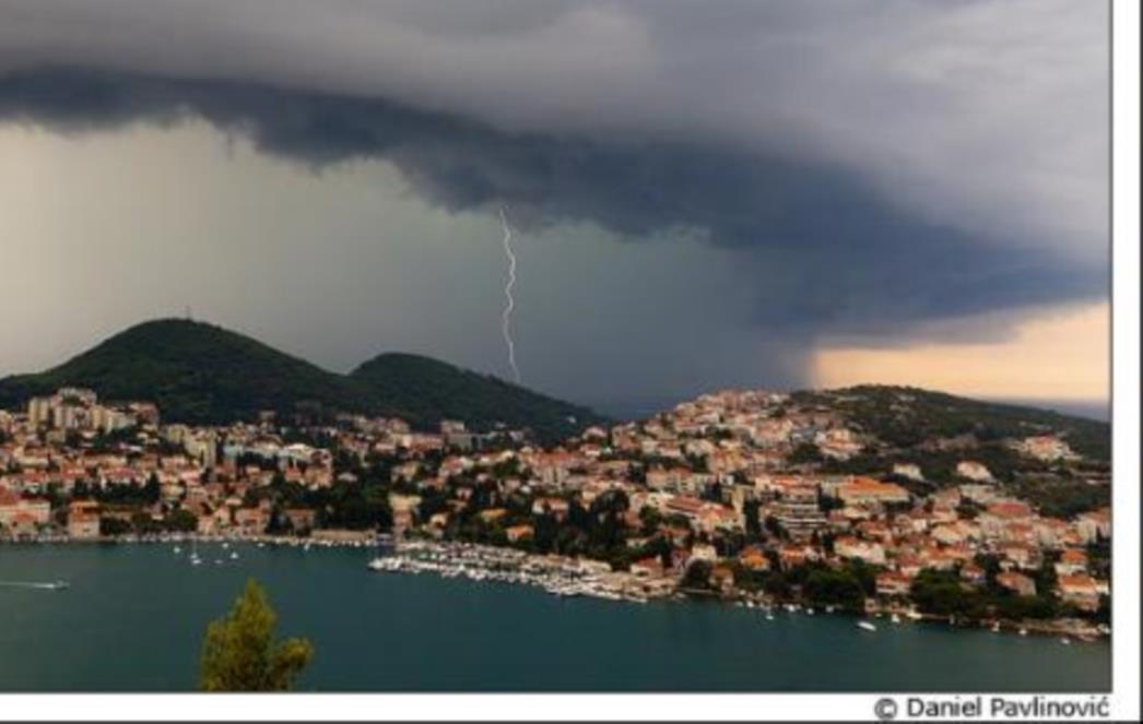 METEOALARM IZDAO UPOZORENJE ZA DUBROVAČKU REGIJU: Početak tjedna u znaku jakog juga i pljuskova s grmljavinom!