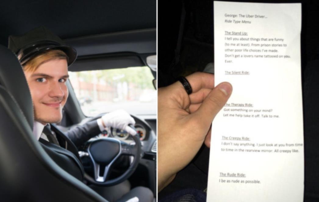 KRALJ UBERA Ovaj vozač ima svoj ‘meni’ s popisom usluga,sami birate kakvu vožnju želite