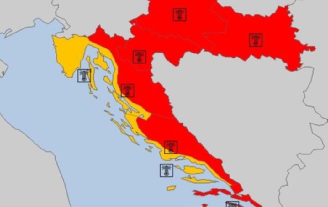 DUBROVNIK I MLJET JUTROS TEMPERATURNI REKORDERI: Danas i sutra se držite hlada, izdano crveno upozorenje