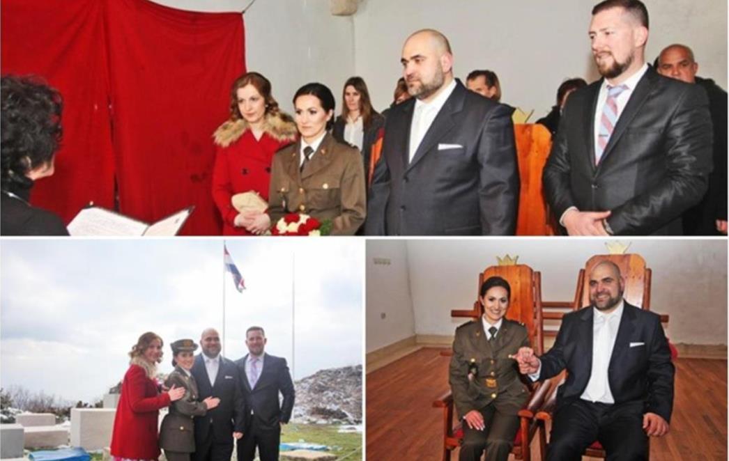 INES I TONI GROSSI Časnica Hrvatske vojske  udala se u vojnoj  uniformi  (FOTO)