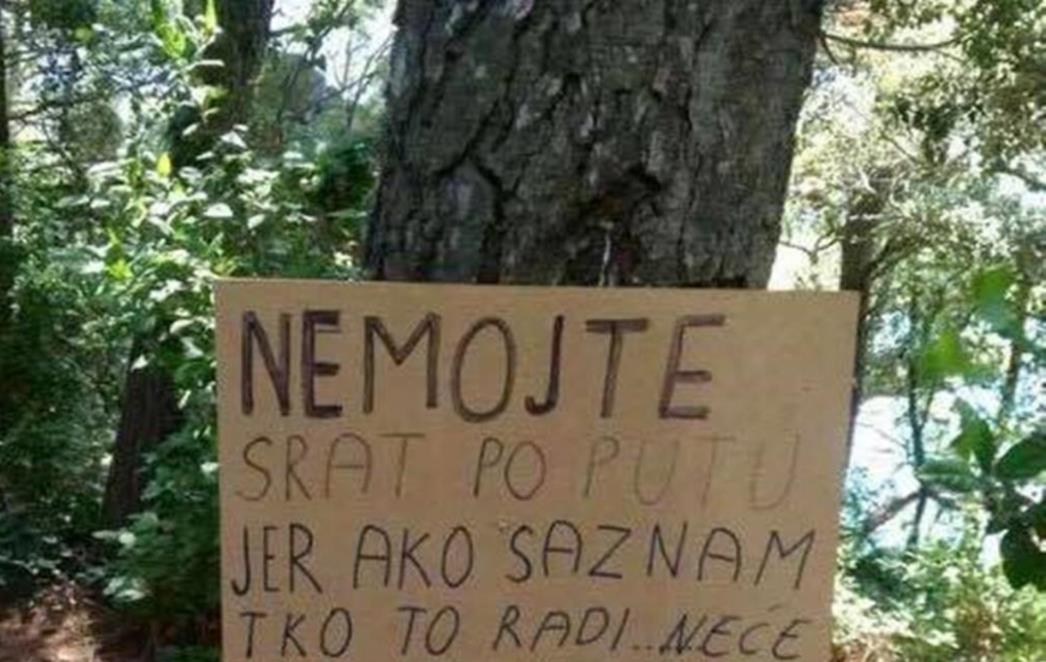 PELJEŠČANIN  ISPROVOCIRAN BEZOBRAZLUKOM Ostavio tablu upozorenja