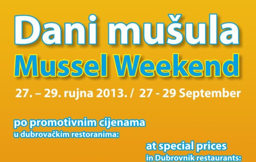 SVJETSKI DAN TURIZMA: Dani mušula u dubrovačkim restoranima