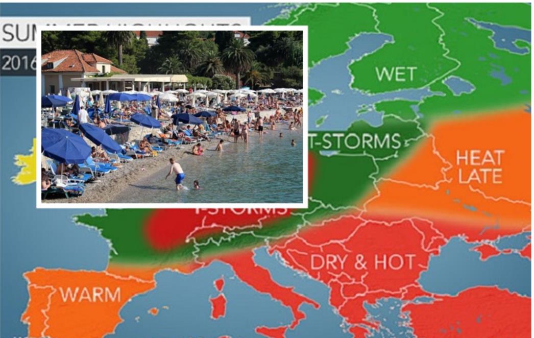 'CRVENA HRVATSKA' Ovo  je dugoročna  prognoza za ljeto koje je pred nama