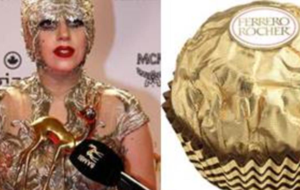 Lady Gaga se prerušila u Ferrero Rocher (FOTO)