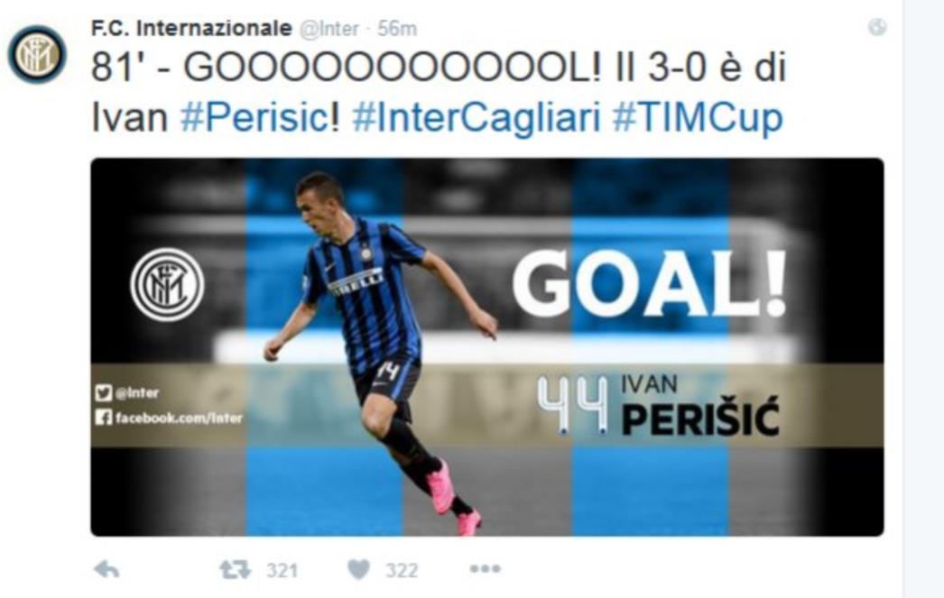 Inter pogocima Brozovića i Perišića u četvrtfinalu Kupa