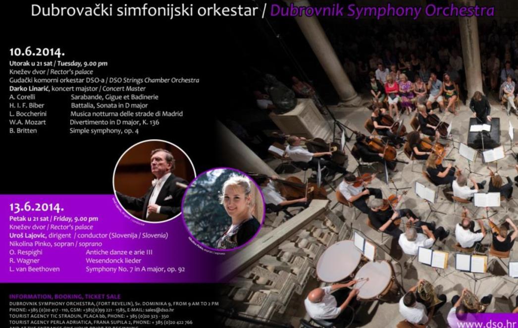 Večeras ne propustite koncert Dubrovačkog simfonijskog orkestra u Kneževom dvoru!