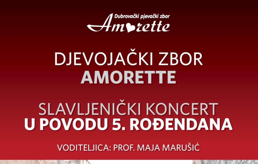 NE PROPUSTITE: Rođendanski koncert zbora Amorette u Saloči od zrcala