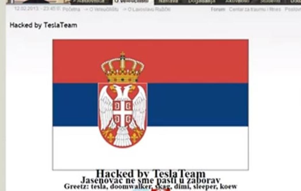 JASENOVAC NE SMIJE PASTI U ZABORAV Srpski hakeri napali stranicu vukovarskog Veleučilišta! (VIDEO)