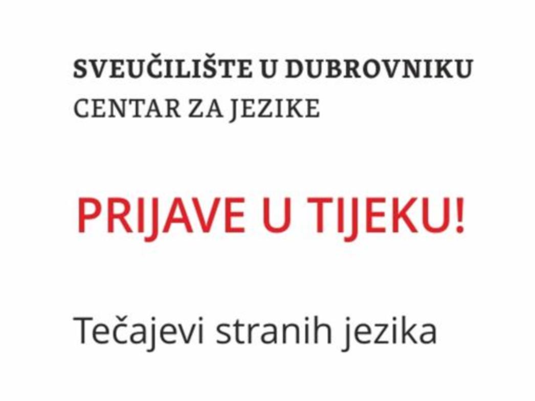 Centar za jezike Sveučilišta u Dubrovniku organizira novi ciklus učenja stranih jezika