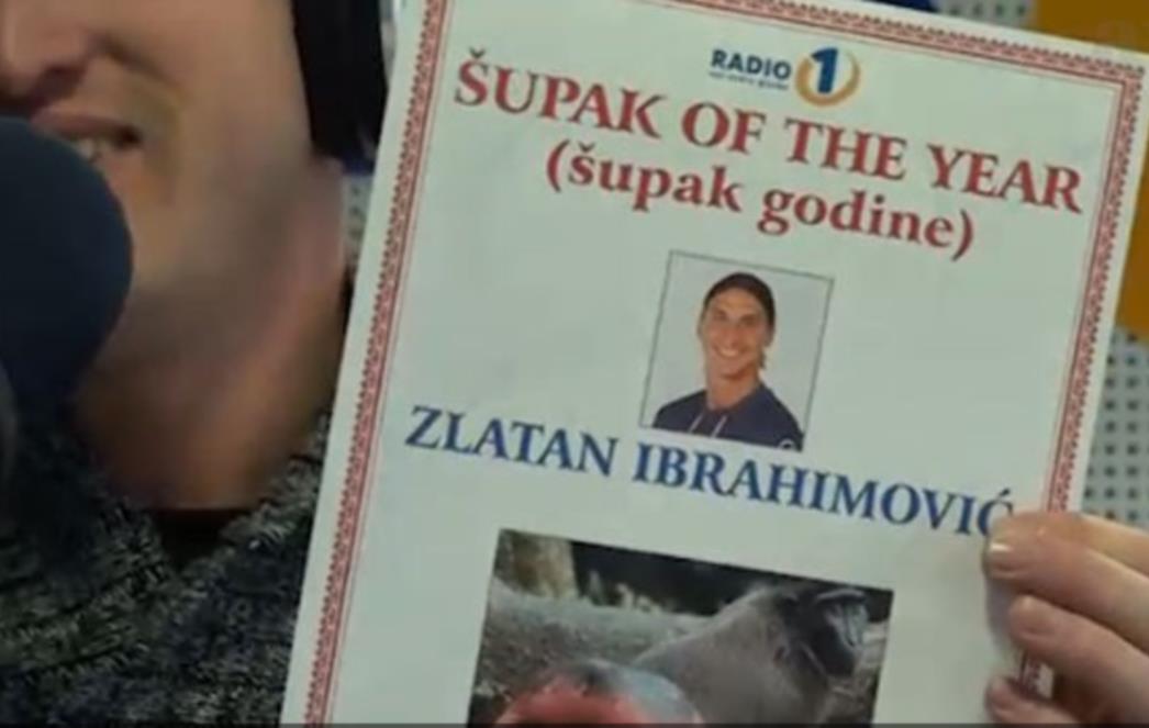 Ibrahimoviću uručena nagrada 'Šu**k godine'