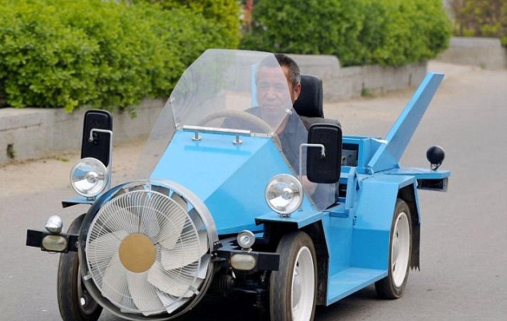 KINEZ KREATIVAC Napravio automobil koji se kreće pomoću vjetra i struje