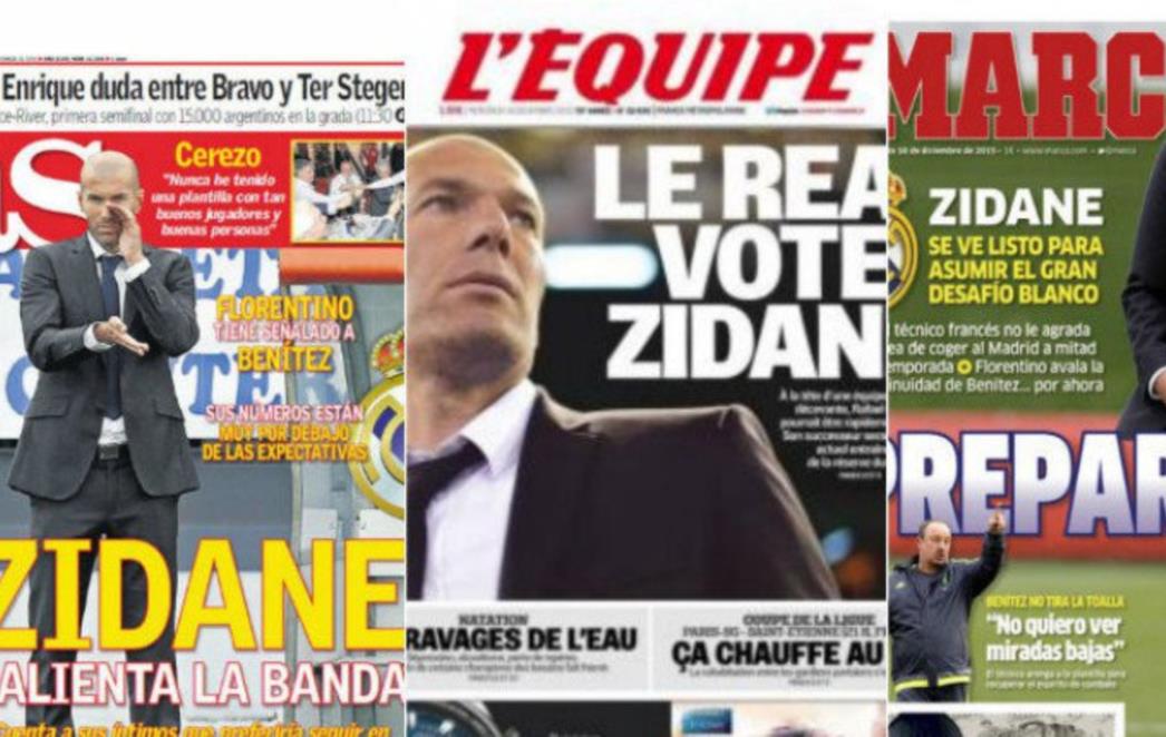 Zidane na naslovnicama: Čini se kako bi do smjene na klupi u Realu moglo doći i prije 2016.