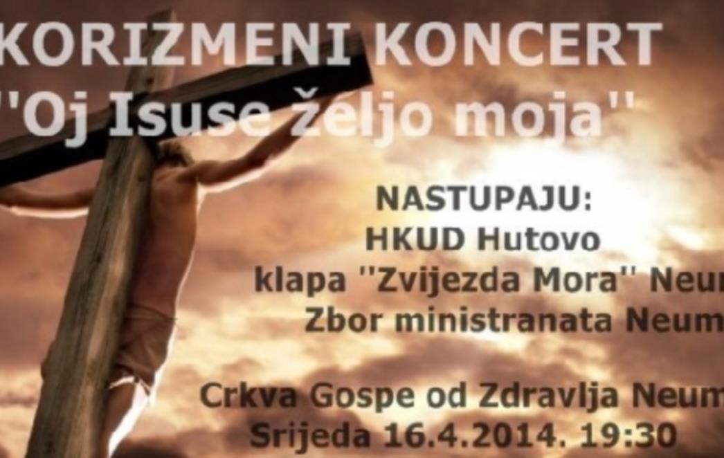 NE PROPUSTITE: Korizmeni koncert HKUD Hutovo 'Oj Isuse željo moja'