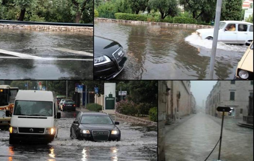 SPUSTILO SE NEBO NA ZEMLJU: Prolom oblaka jutros u Dubrovniku, ulice poplavile, promet otežan! (FOTOGALERIJA)