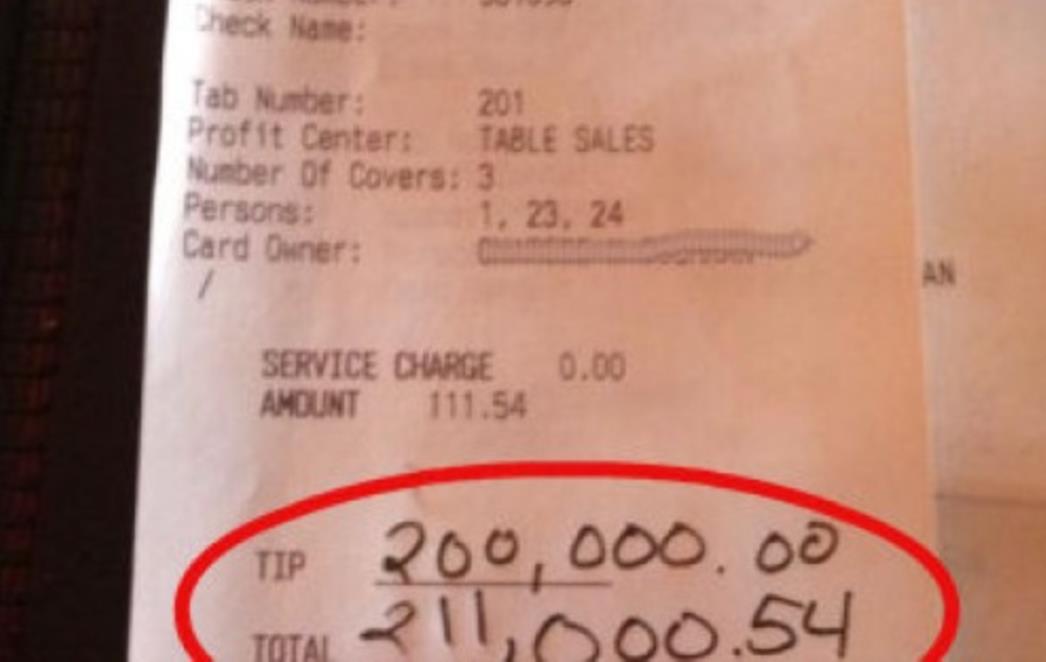  Ostavila mu napojnicu od 200.000 dolara, a onda...