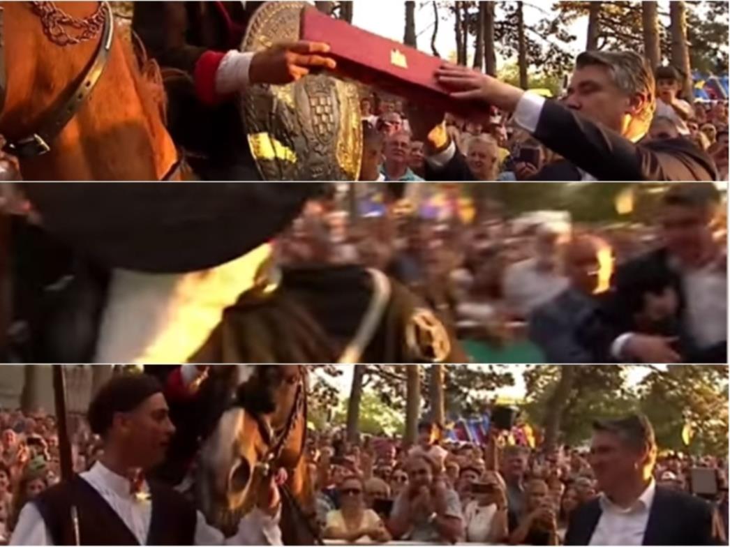 REAGIRALO I OSIGURANJE Predsjednika Milanovića konj umalo srušio na pod