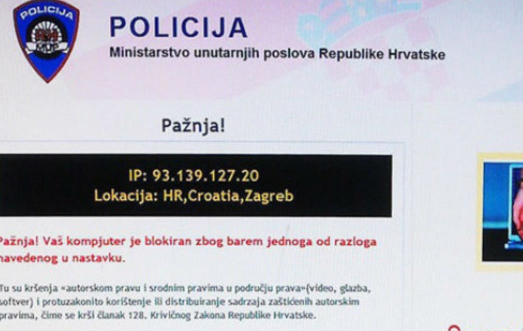   Ne nasjedajte: Virus traži da platite 500 kuna da vam policija odblokira računalo!