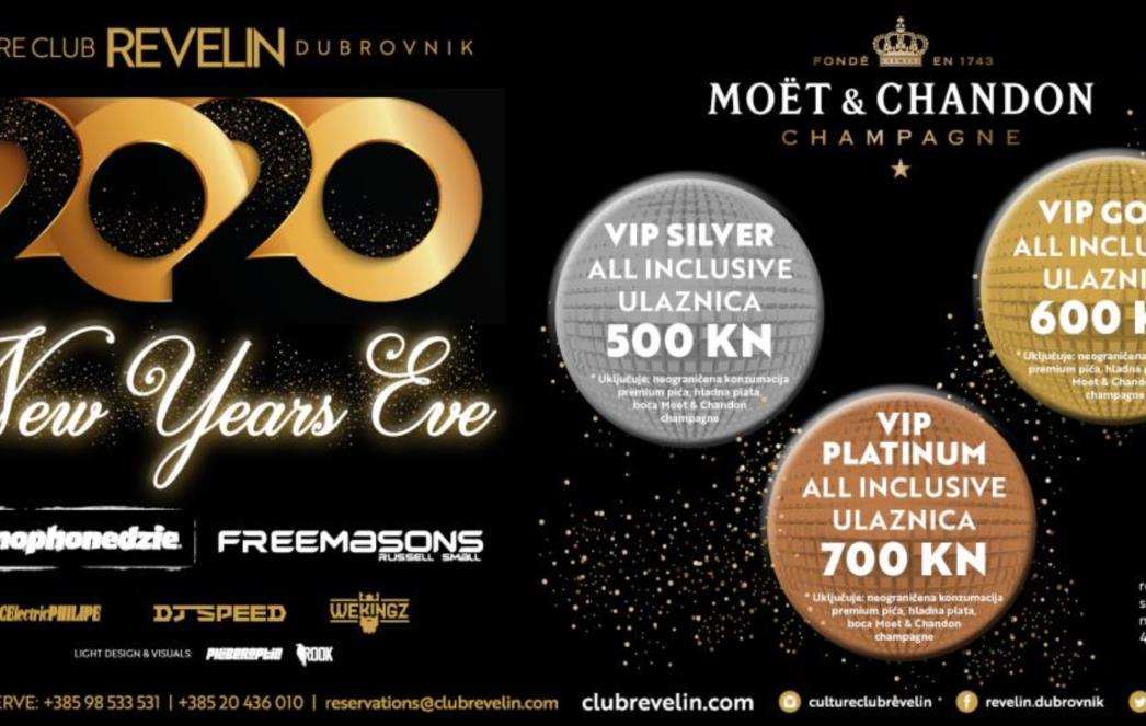Disco doček Nove u Revelinu uz Freemasons, Gramophondzie i Moet party