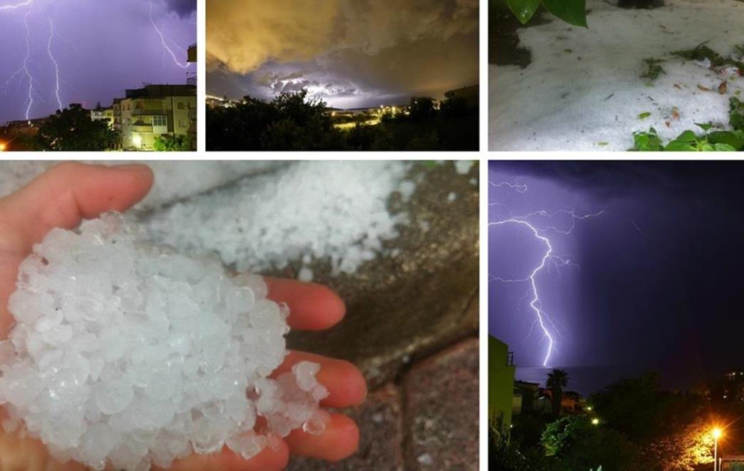 Ciklona Cvjetko Dalmaciji donijela neverine, otoke i Omiš zabijelila tuča /FOTOGALERIJA/